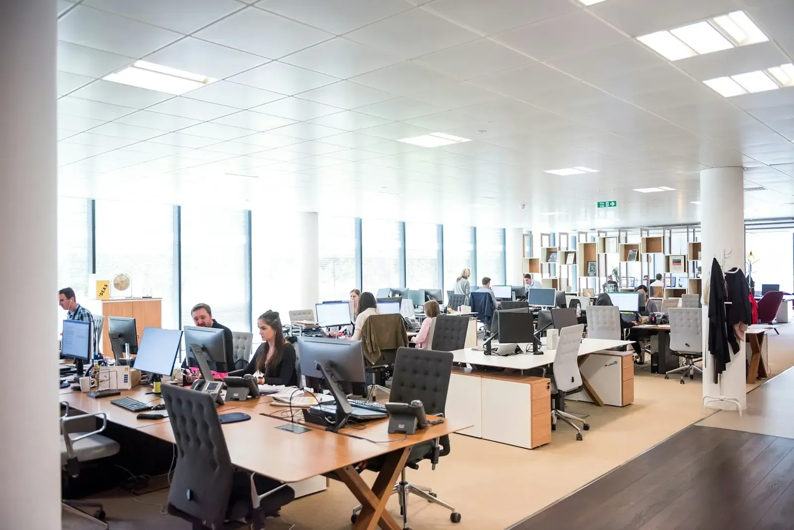 An office with desks
