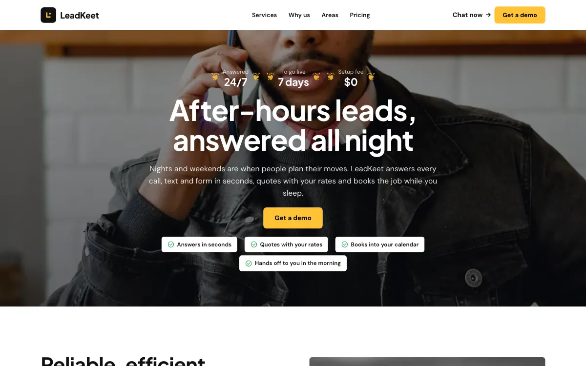 The Allday moving company website template (opens in a new tab)