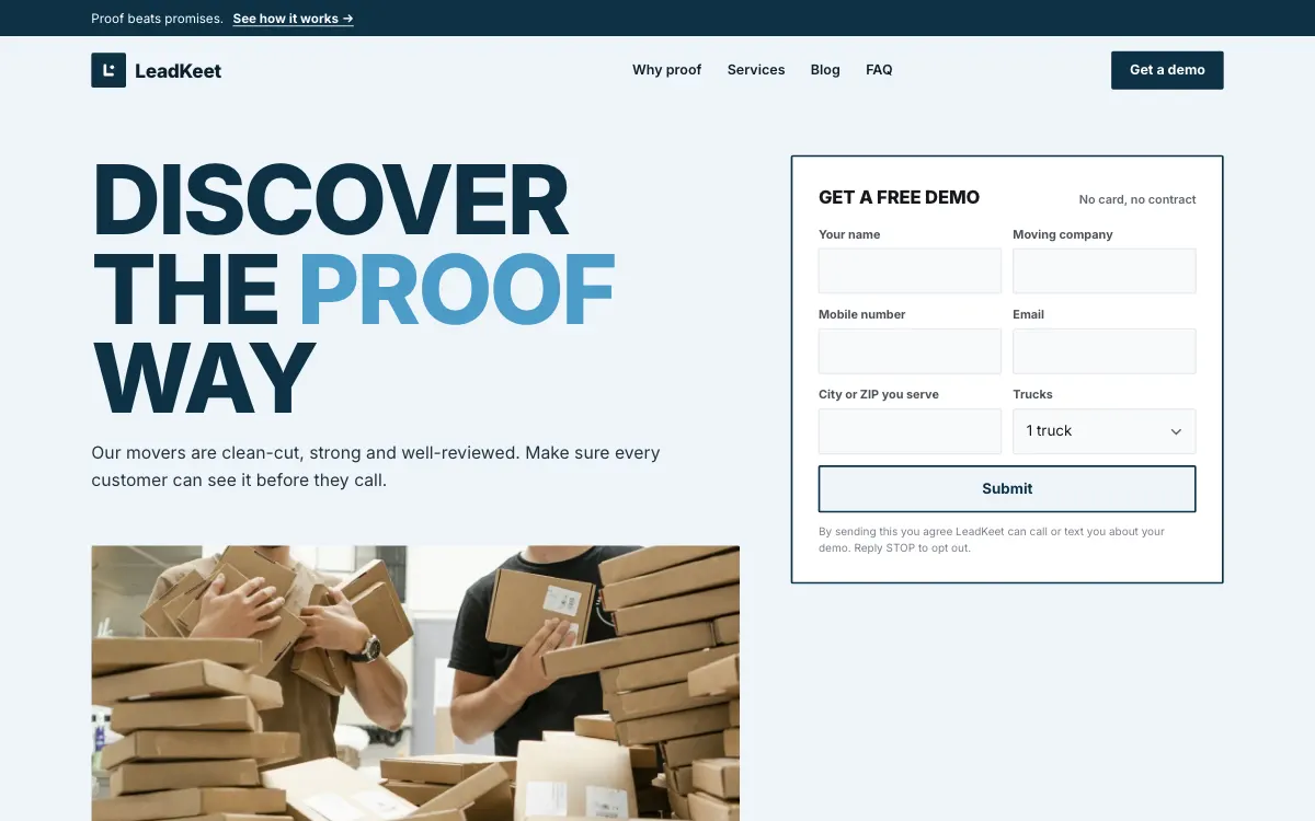 The Brawn moving company website template (opens in a new tab)